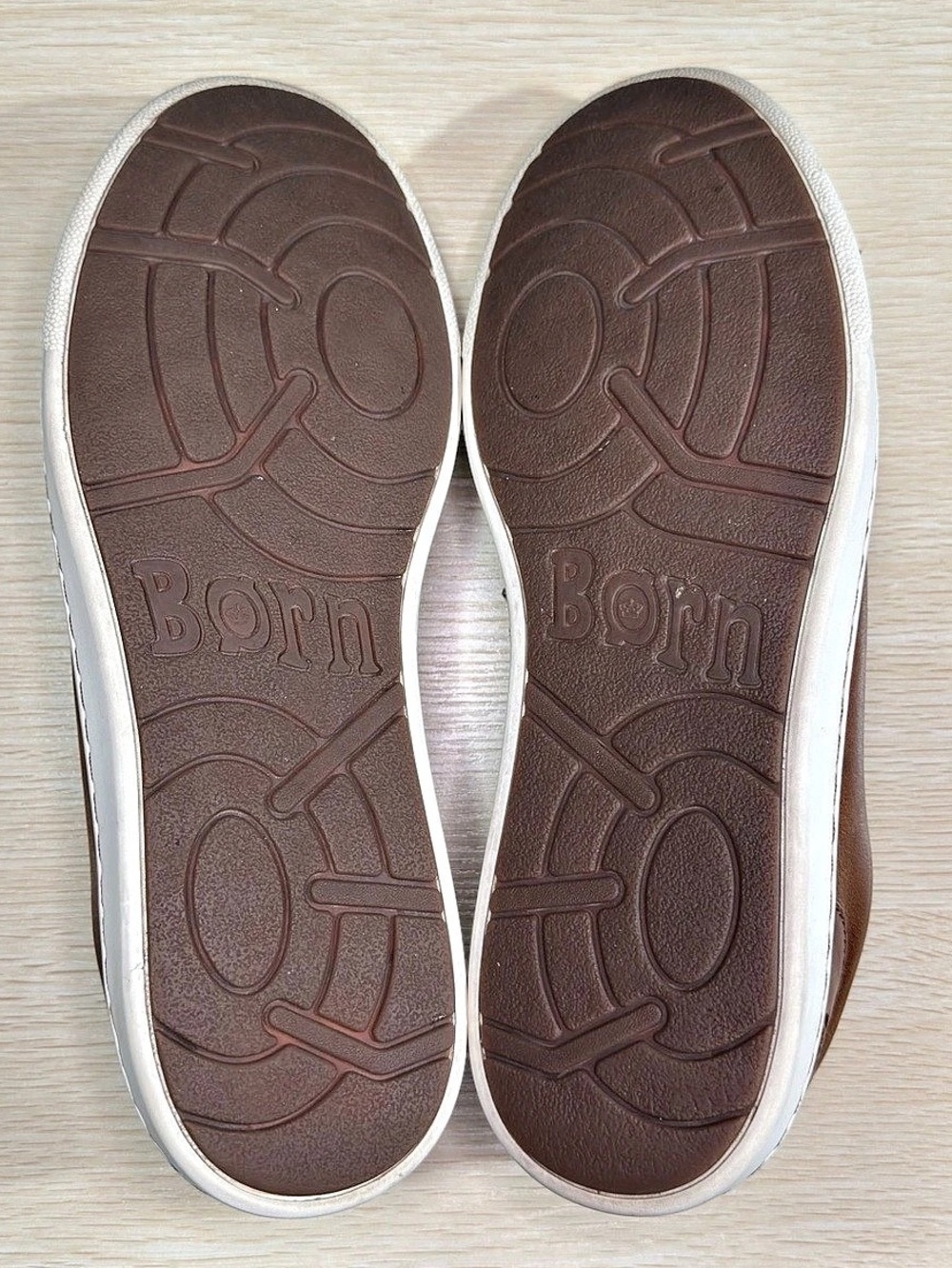 Born Allegheny Shoes Mens 9.5 M Brown Tan Leather Lace Up Casual Sneakers - Picture 11 of 11